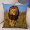 Africa Lion Pillow Case Decor Wild Animal Pattern Print Pillowcase Super Soft Plush Cushion Cover for Car Sofa Home 45x45cm