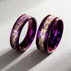 Jiu Zi Li Huo Dragon & Phoenix Titanium Steel Couple Rings - 25th Anniversary Edition