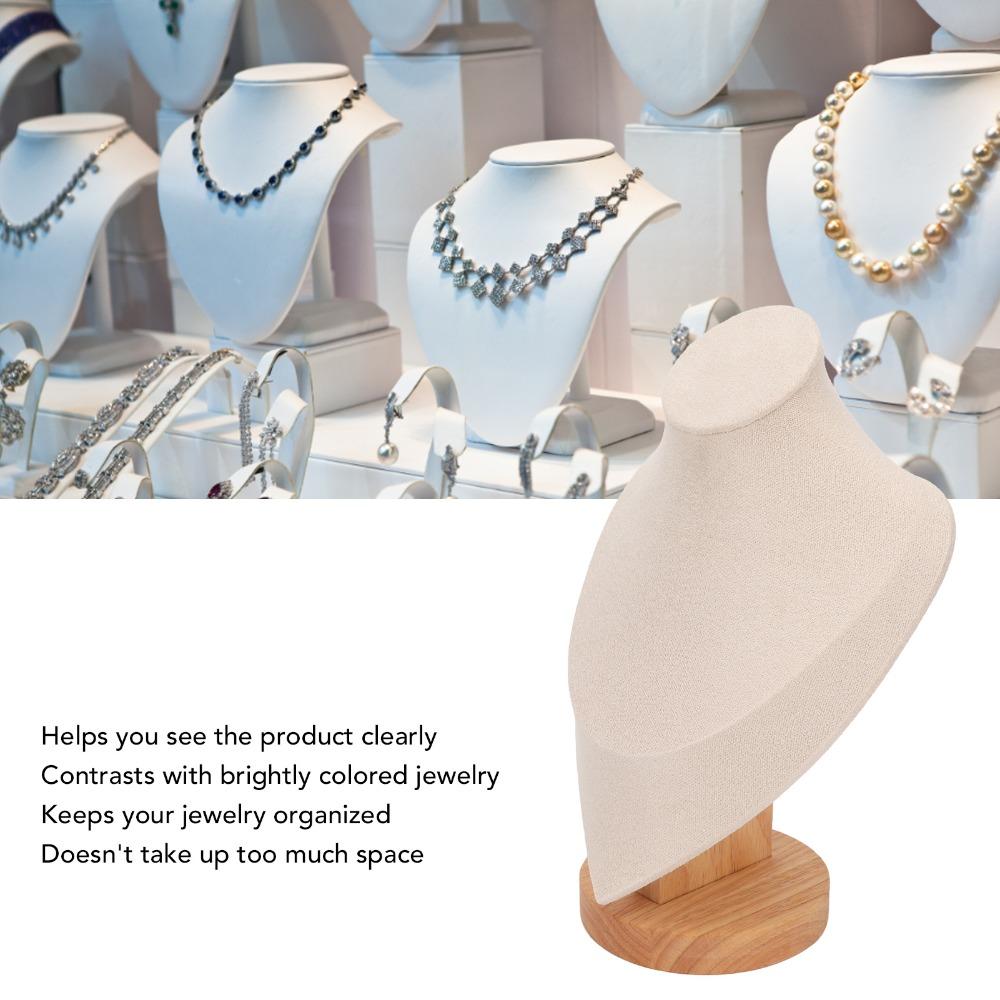 Wood Medium Neck Mannequin Jewelry Holder Handmade jewelry finished product exhibition