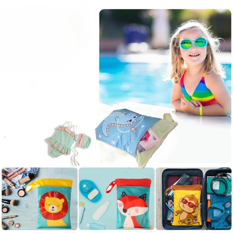 Мультяжная сумка для хранения Многофункциональный водонепроницаемый органайзер на молнии | Милое домашнее хранение для одежды Идеально для домашнего использования