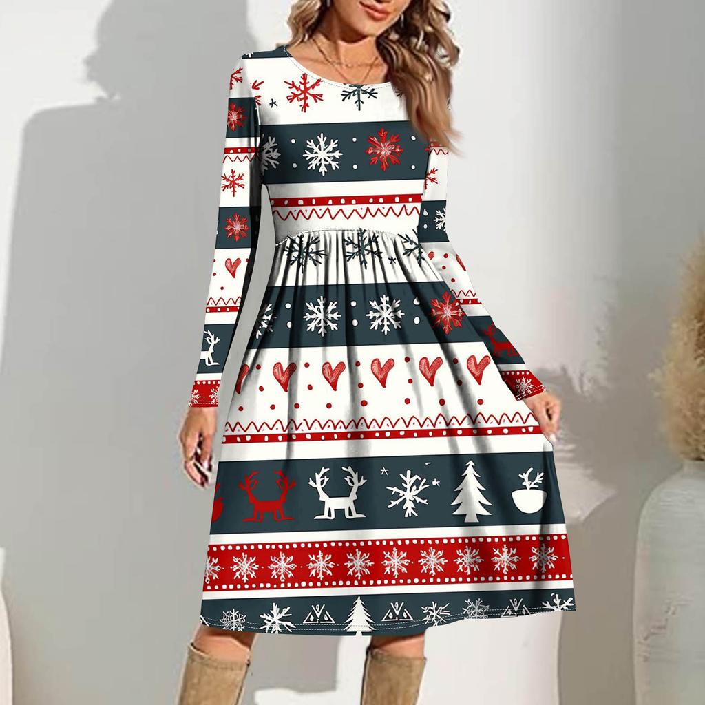 Женское повседневное платье с градиентным принтом, весеннее, с карманом, с круглым вырезом, с длинным рукавом