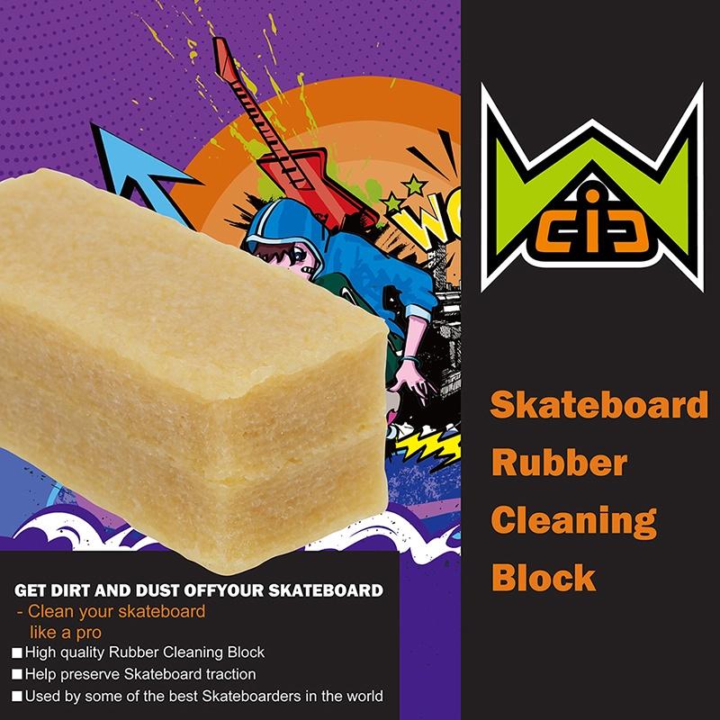 Резиновый блок для чистки скейтборда. Очиститель ленты для скейтборда. Алмазный кубик для удаления грязи.