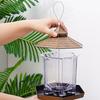 1 Set Bird Feeder Easy To Install Large Capacity Convenient Transparent House Shape Bird Hanging Food Container Home Supplies