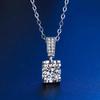 Серебряная S925 Колье-цепочка на ключицу с подвеской в виде головы быка, инкрустированной бриллиантом
