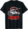 2019 Soccers Ball Fan of Peru Design T-Shirt T-34-85 Soviet Tank of the Second Men T Short Ca