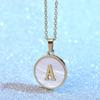 Ожерелье с кулоном в виде буквы «Инициал» из нержавеющей стали, минималистское, круглое, золотое, с инициалами, для женщин