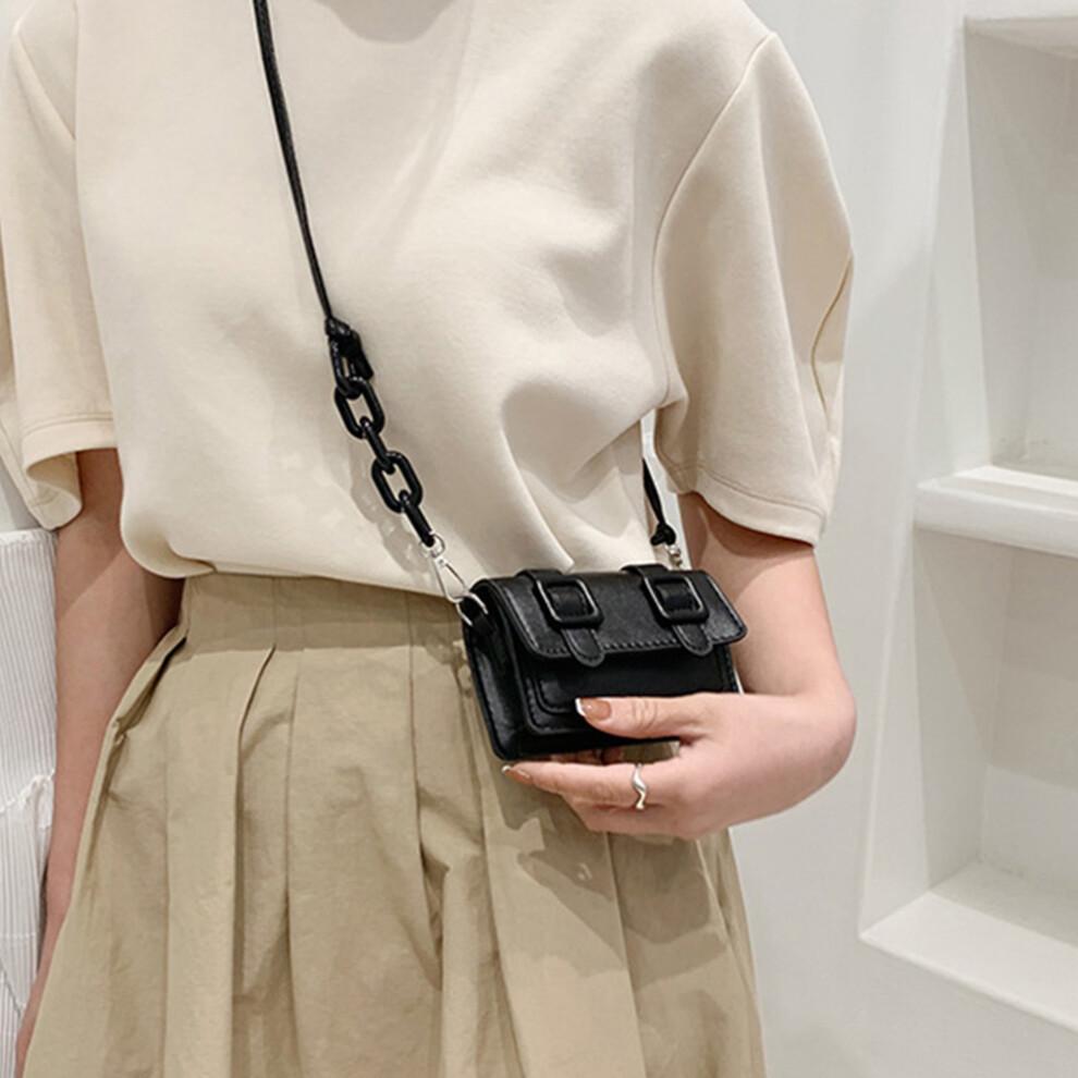 1pcs Mini Bag Storage For Women On Vacations Black Pu