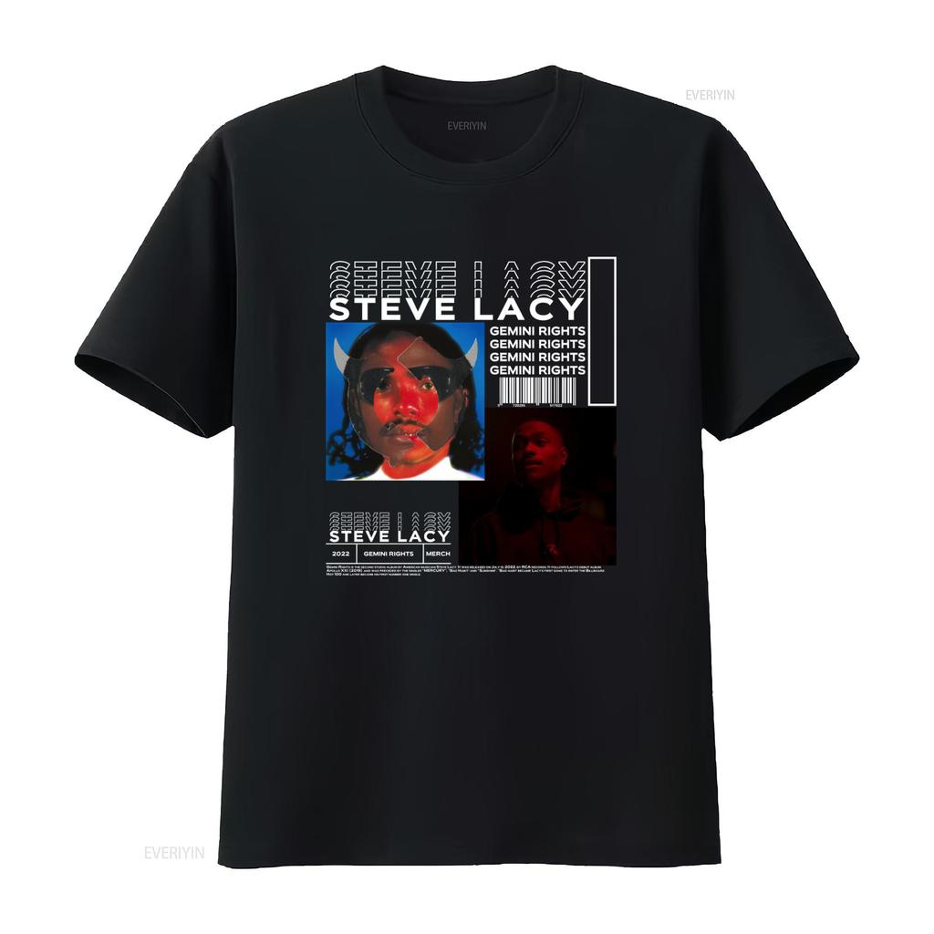 Steve Lacy Gemini Rights Album T Shirt Merch for Fans 2022 Music Design vintage Washed Top For Everyday Wear homme Casual