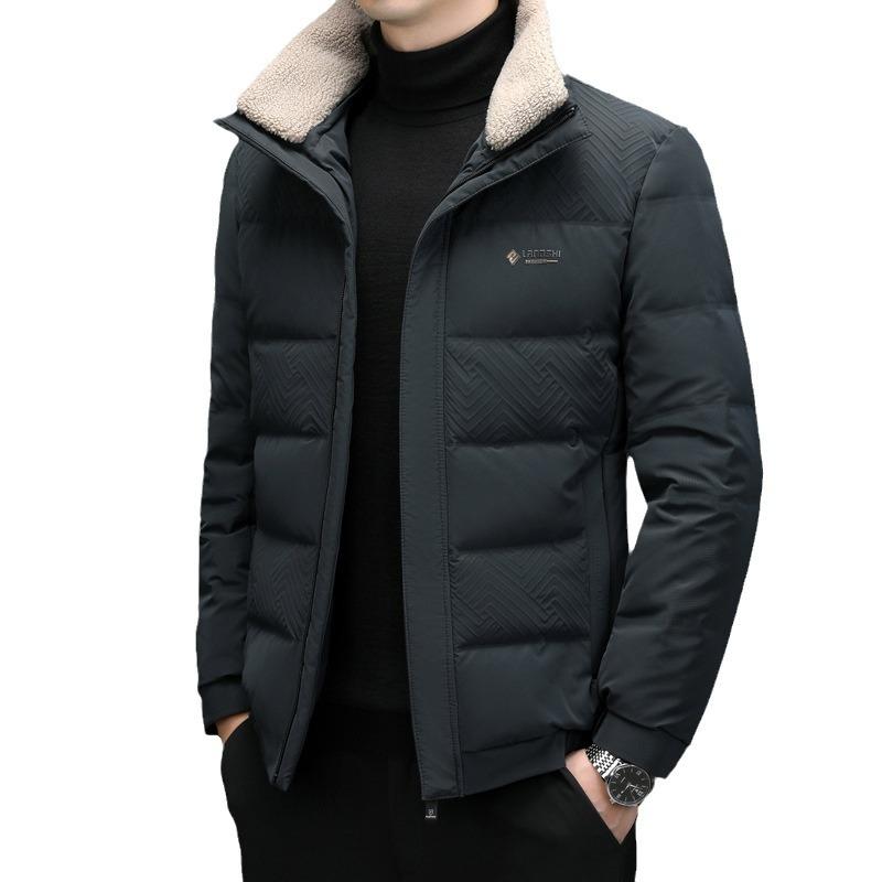 Пуховик мужской средней длины повседневный средний возраст толстый белый утиный пуховый пуховик плюс пуховик зимний тренд