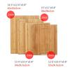 HANKEY Cutting Board, Natural Bamboo with Stand, Pizza Cutting Board, Kitchen Board, Round Cutting Board, Antibacterial (Square, 34*26cm)