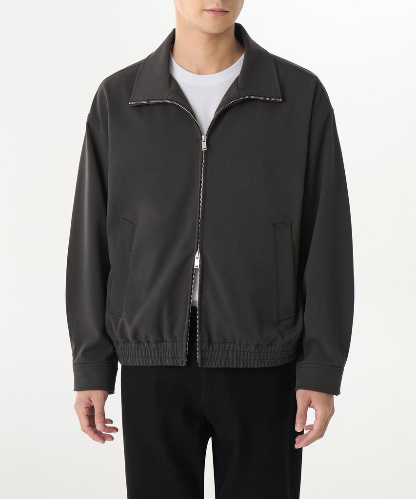 Musinsa Standard High-Neck Minimal Blouson Jacket [Gunmetal]