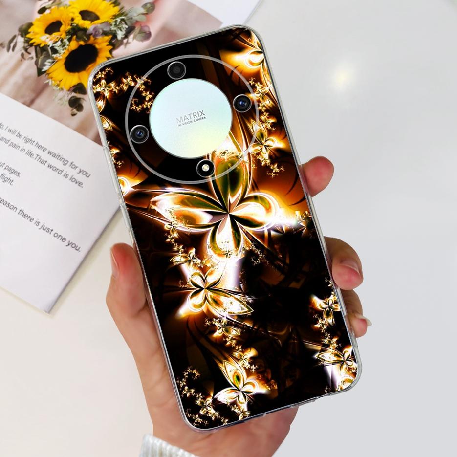 For Honor X9b 5G Case ALI-NX1 Cute Cat Butterfly Painted Cover Soft Silicone Phone Cases For Honor X9b X 9b HonorX9b Soft Fundas