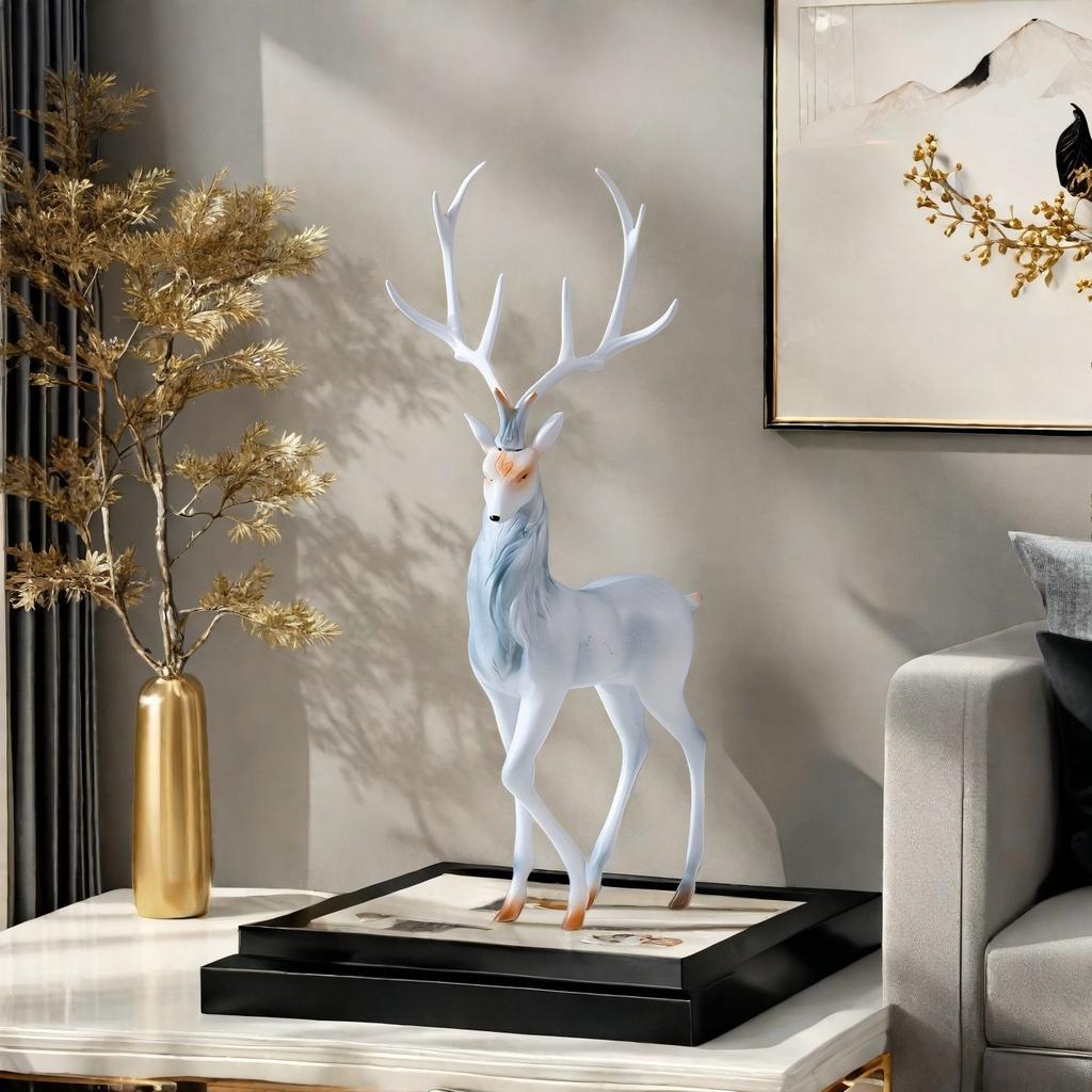 Deer Sculpture Decorative Items: Suitable for Home Decoration-Fashionable Design,Perfect for Christmas and Halloween Decorations