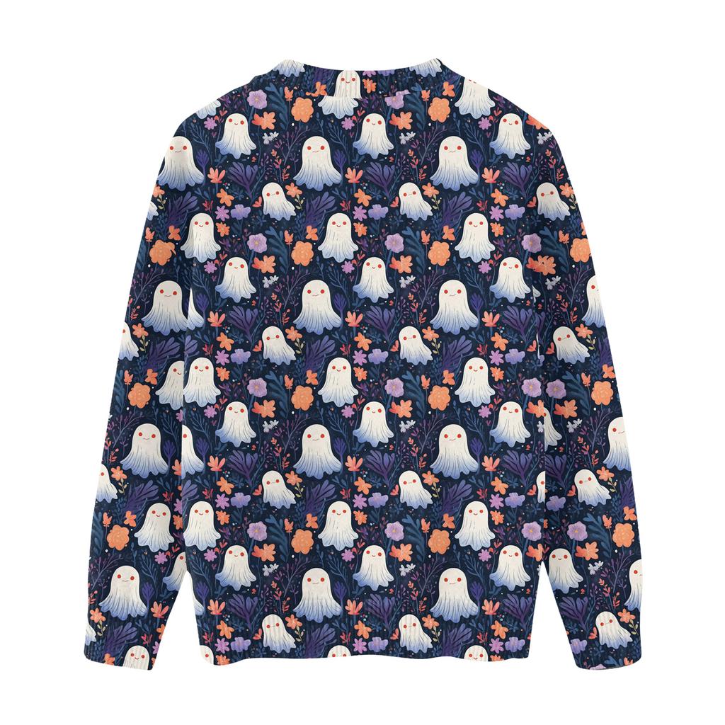 Толстовки на Хэллоуин для детей, мальчиков и девочек, вязаный свитер, милая рубашка, осенние пуловеры с круглым вырезом