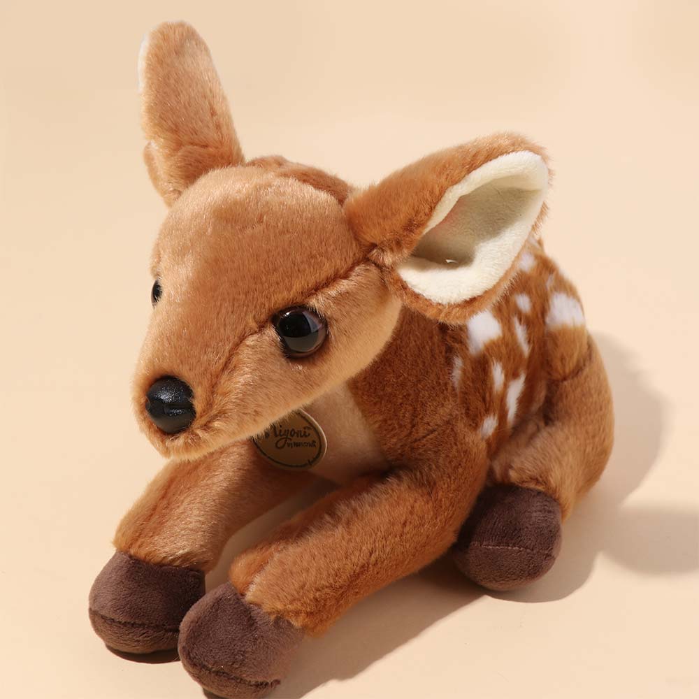 Bright Color Sika Deer Plush Soft Dolls Simulation Deer Toy Boys Girls Stuffed Deer Dolls Kids Toy