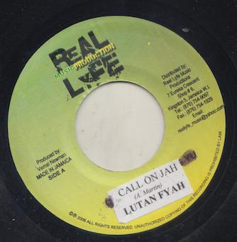 7-дюймовая пластинка LUTAN FYAH Call On Jah NONE Real Lyfe Music Ямайка Регги Ска Даб Б/У