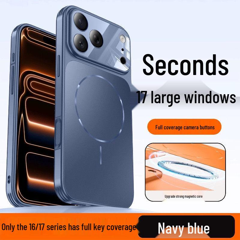 Магнитный чехол для Apple iPhone 16/17 Pro Max: Ударопрочный, Большое окно, Защита четырех углов