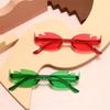 Colorful Fire Flame Sunglasses Rimless Y2K Eyewear Cool Flame Shaped Sun Glasses for Women & Men