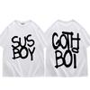 Футболки с принтом рэпера Lil Peep Sus Boy, трендовые хип-хоп футболки с коротким рукавом, летние футболки в стиле хай-стрит-мода, унисекс.