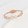 Rose Gold Clover Bracelet Stainless Steel PVD Electroplated Waterproof and Anti Sweat High Quality Fashion Bracelet