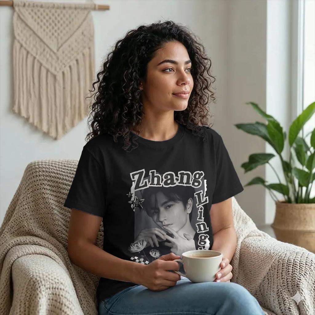 Pursuit of Jade Zhu Yu Zhang LingHe Unisex T Shirts Actor Crazy Tee Short Sleeve Crew Neck TShirts Cotton Plus Size merchandise
