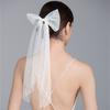V04A Мини-жемчуг Свадебная фата Бантики Бисерная свадебная фата с гребнем Цветы Причастие Девочки Аксессуары для девичника