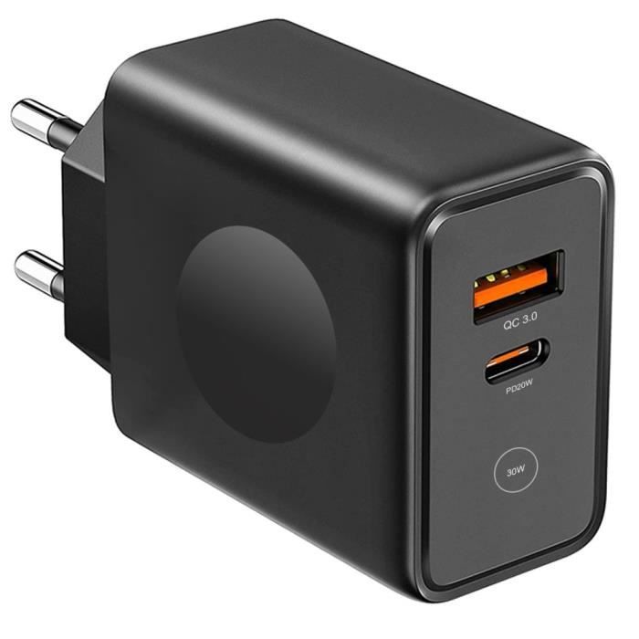Chargeur Rapide 30W - E.F.CONNECTION - PD20W + QC 3.0 - 2 Ports USB - Compatible Xiaomi 13 Series