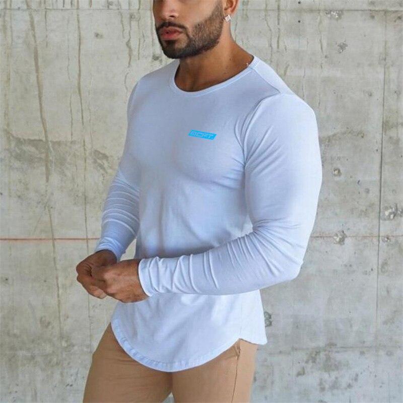 Muscleguys Fitness Sports Thin Long Sleeved T-shirt Men's Spring and Autumn Clothes Breathable Running Top