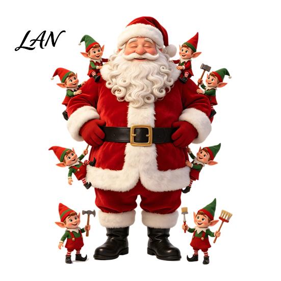 PVC Festive Window Stickers Christmas Cling, Cute Santa Claus And Elf Boys Decal, Holiday Home Decor Gifts Winter Reusable Static Glass Sticker