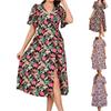 Женские повседневные летние платья с коротким рукавом, весеннее лоскутное бохо-цветочное коктейльное платье для вечеринки