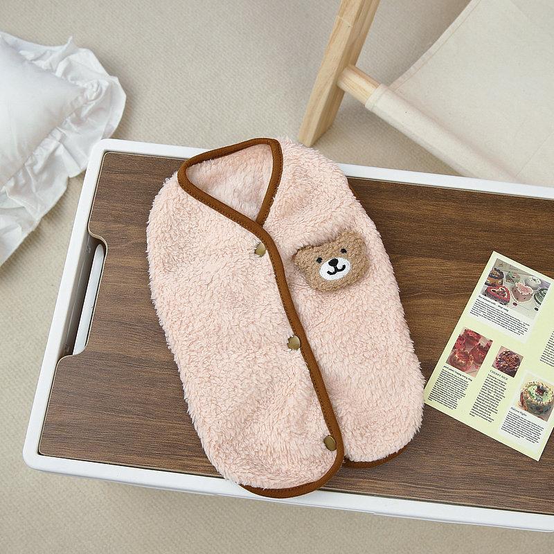 Милая одежда для домашних животных с рисунком медведя для маленьких и средних собак, теплая куртка для щенков, костюм для французского бульдога, чихуахуа, мопса, товары для животных