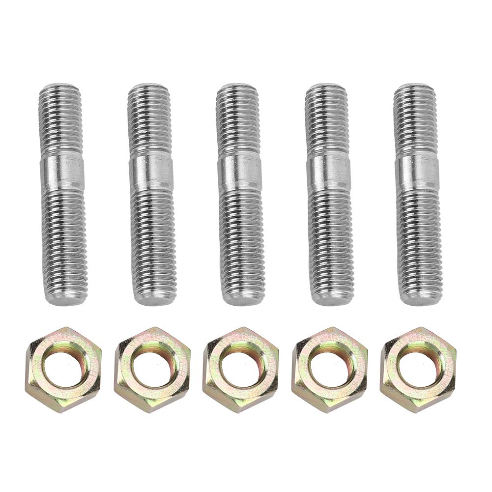 KIMISS M10x1.25 50mm Turbocharger Stud Kit From Turbocharger Manifold Stud Nut Bolt Kit Fits DSM 1G, EVO1-10