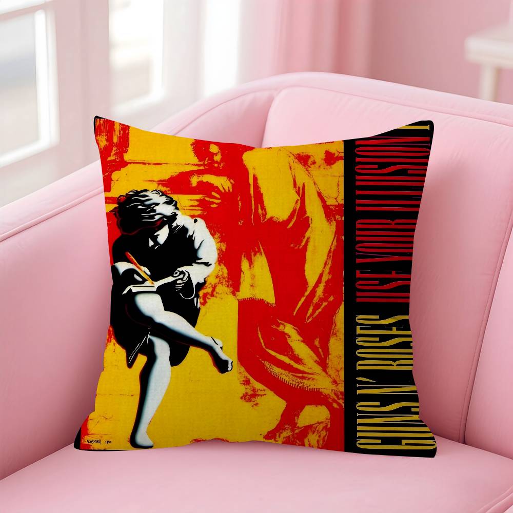 Rock Music Band GGuns N Roses Personalized Pillow Dust Cover Bedroom Kids Party Decoration Pillowcase Birthday Children Gift