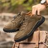 Нескользящая кожаная трекинговая обувь для отдыха на шнуровке мужская повседневная обувь уличные мужские кроссовки обувь для хайкинга универсальная обувь для вождения