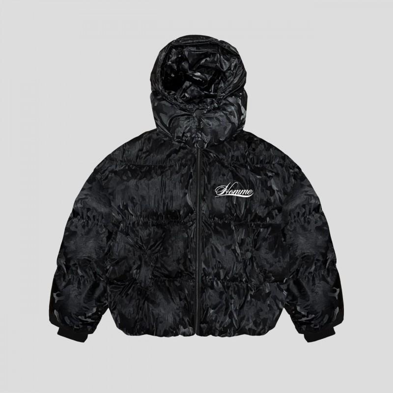 Унисекс хлопковая стеганая куртка с капюшоном и принтом в виде букв Hip Hop Streetwear Зимняя верхняя одежда