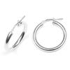 [M8916] - Silver Hoop Earrings 'Choréographie' Silver (rhodium-plated) - 30x3 Mm