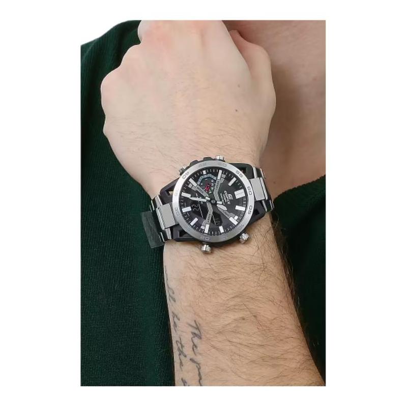 Casio CASIO EDIFICE Серия Business Casual Солнечный Bluetooth Водонепроницаемые Кварцевый механизм Стальной ремешок Японские и корейские часы Мужские часы ECB-2000YD-1APR