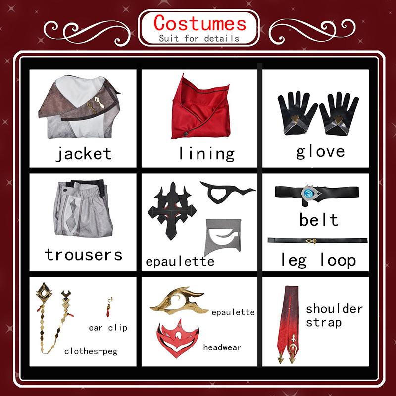 Ysir Genshin Impact Cos Prince Dadaria Cos костюмы Fatui Executives костюмы для косплея