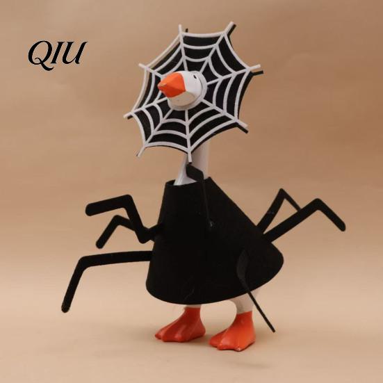 Festive Holiday Costumes for Desk Goose 1 Set Halloween Outfit, Cute Felt Spider or Turkey Handmade Decor Costume, Funny Lobster Apparel 7 Inch Statue