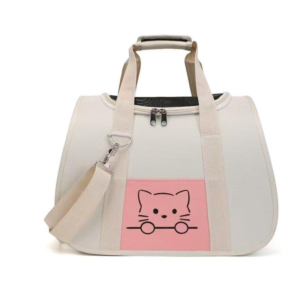 Breathable Pet Carrier Backpack Ventilated Cat Outing Crossbody Bag Travel Shoulder Bag Travel
