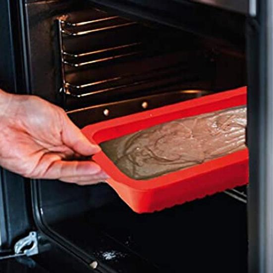 Силиконовая форма для хлеба с антипригарным покрытием и ручками. Подходит для духовки. Антипригарный термостойкий легкосъемный противень для выпечки хлеба.