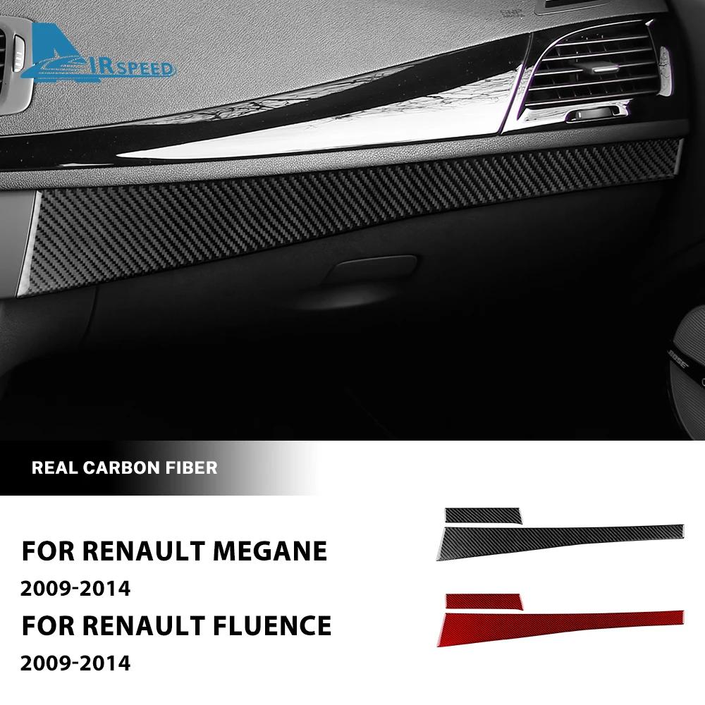 For Renault Fluence Megane 3 RS 2009 2010 2011 2012 2013 2014 2015 LHD RHD Real Soft Carbon Fiber Sticker Instrument Panel Trim