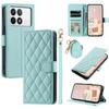 For Xiaomi Redmi K70E 5G/Poco X6 Pro 5G Leather Case Rhombus Grid Wallet Crossbody Phone Cover