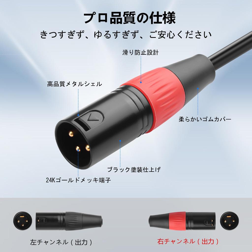 SinLoon USB-A Male To Dual XLR Male Audio Cable, 32-Bit384Khz Stereo Audio Connection Cable with Built-in DAC Chip, 3-Pin XLR Cable for PCAudioPower