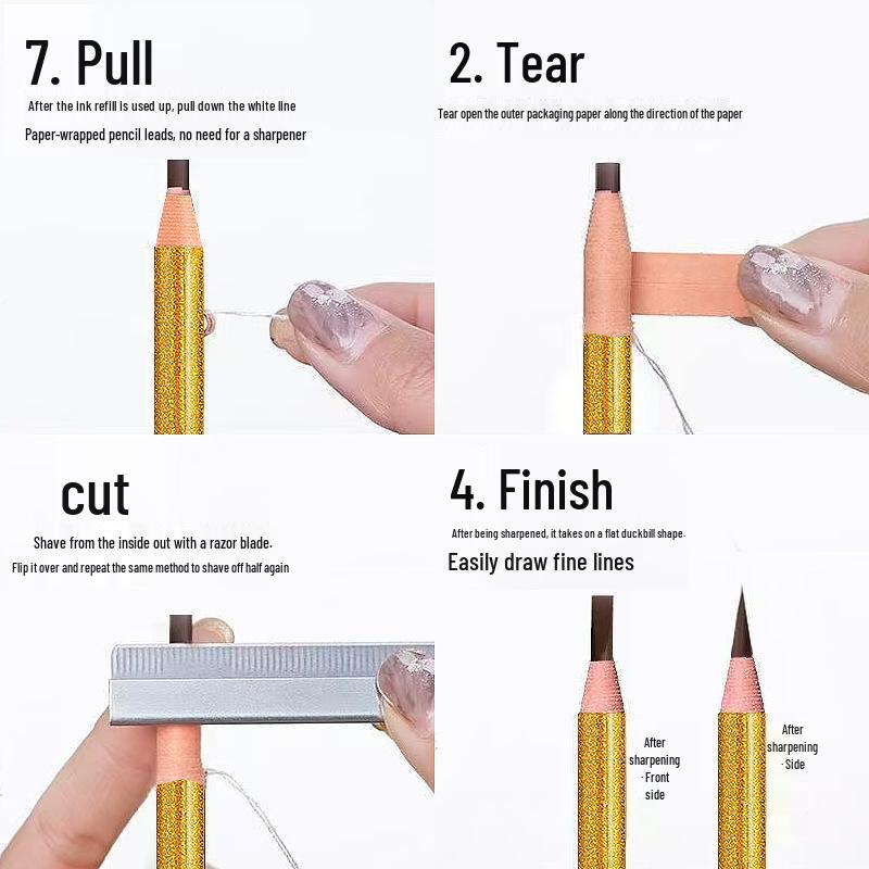 Карандаш для бровей Hens Laser Thread: Стойкий, Водостойкий, Нерастекающийся Макияж для Визажистов