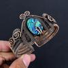 Abalone Shell Bangle 999 Copper Wire Wrapped Jewelry, Handmade Gemstone Bangle Jewelry, For Wedding Gift