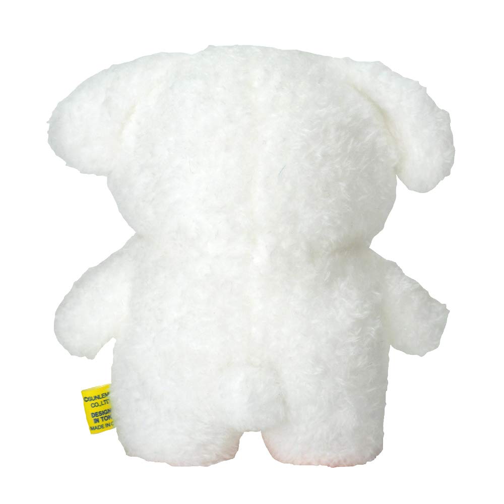 Sun Lemon Fluffy Watton Dog White Small x x cm Plush Animal 11.2 7.5 14.3