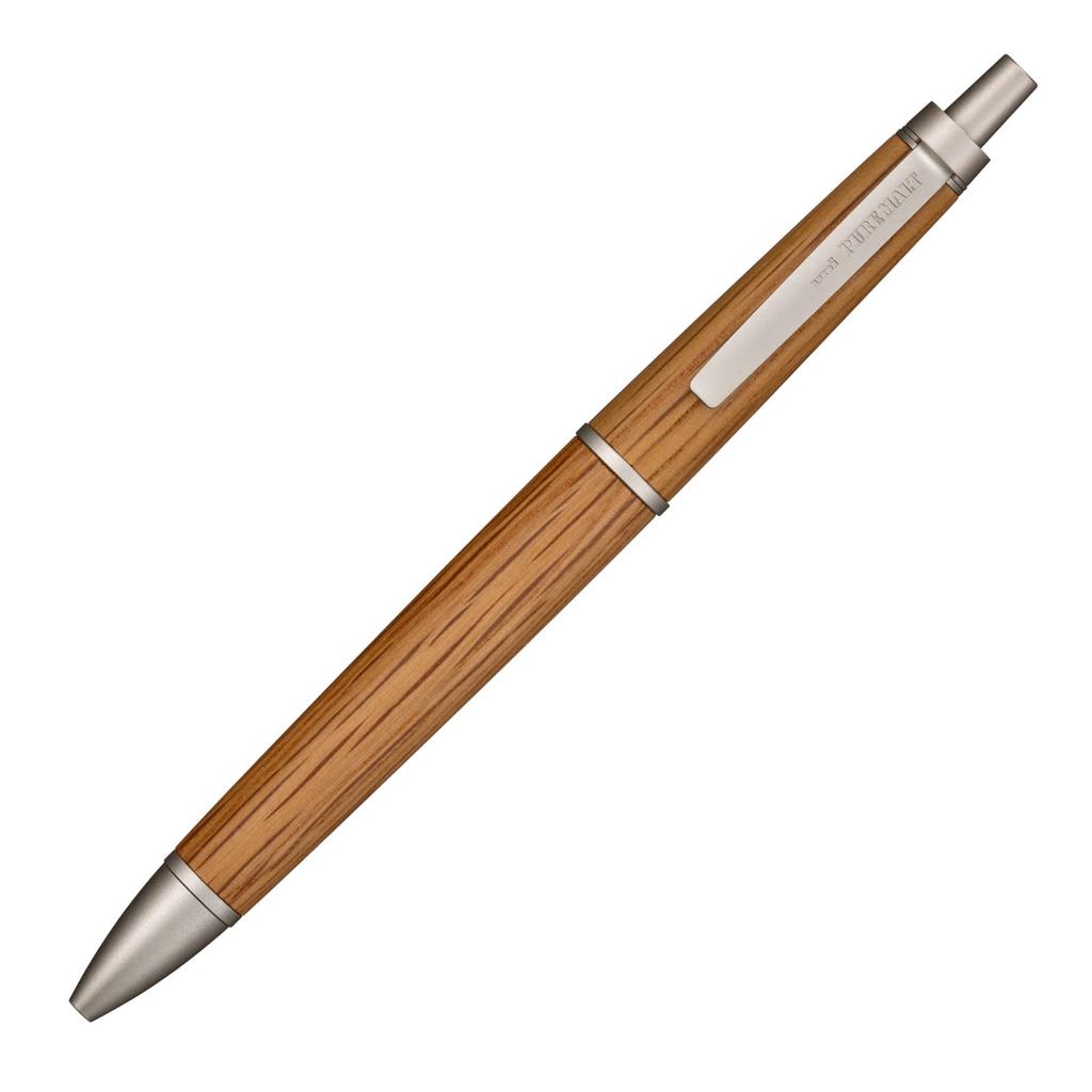 Mitsubishi Pencil Pure Malt Jetstream Inside Single Ballpoint Natural Wood Gift Package 0.5mm Oil-Based Pen, Barrel, Included, SXNPM05.70