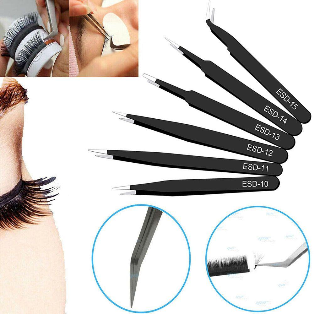 Curved Stainless Steel Precision Makeup Tool Kit Maintenance Tool Eyelash Tweezers Eyebrow Tweezers