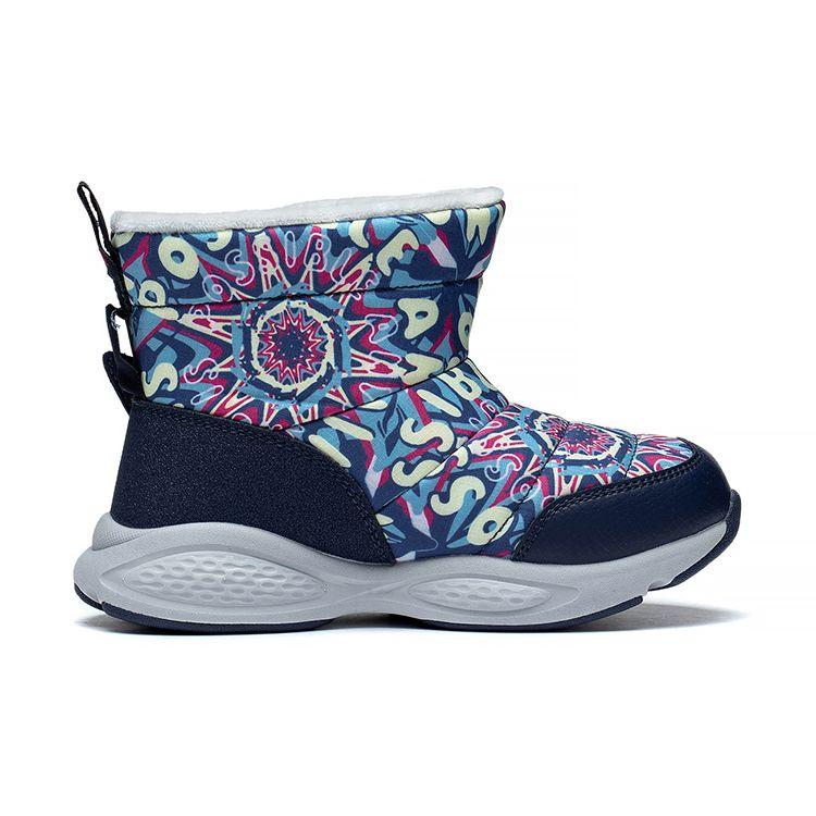 Lining Kids Sports Lifestyle Series Snow Driving Pattern Printed Sports Warm Casual Shoes Kids Casual Shoes YKNS100-35